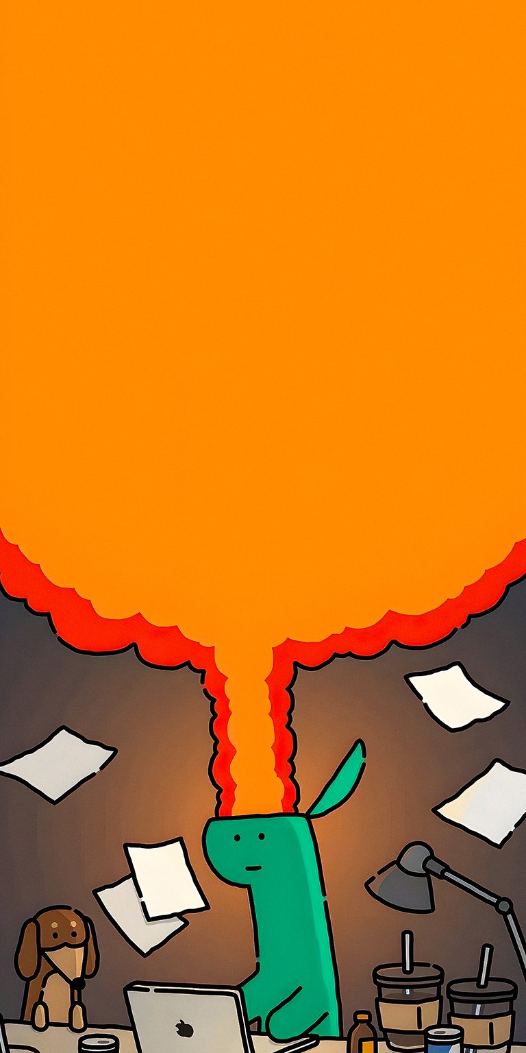 Overthinking cartoon character wallpaper HD iPhone