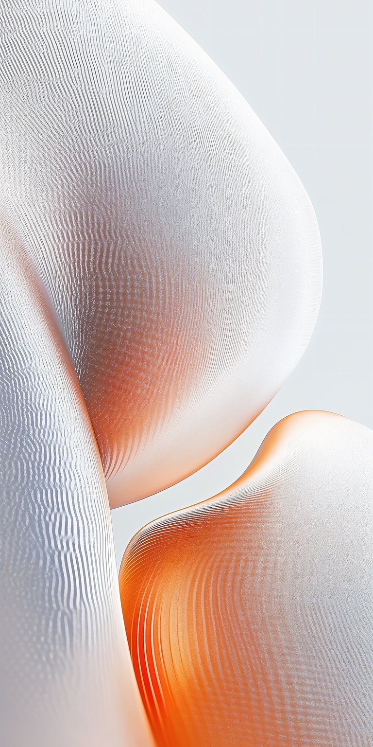 Orange Abstract Waves Static wallpaper with flowing curves, soft white gradients, and warm glowing tones. This abstract wallpaper creates a smooth and modern feel for iPhone lock screen and home screen layouts.