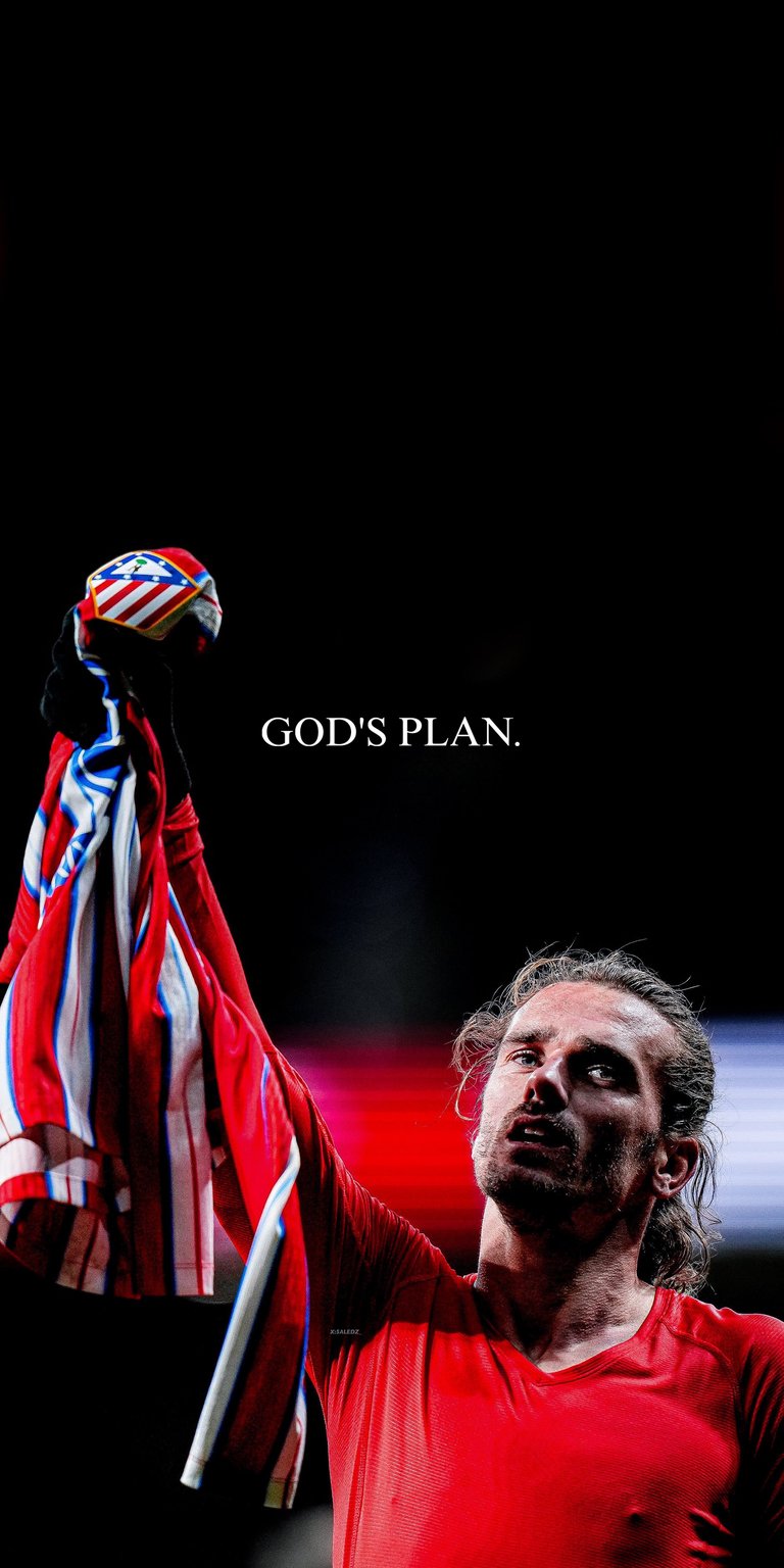 Griezmann 4K wallpaper featuring Antoine Griezmann in a dramatic match moment with strong lighting, red tones, and intense expression. This Aesthetic wallpapers style wallpaper brings bold football energy to your iPhone lock screen and home screen.
