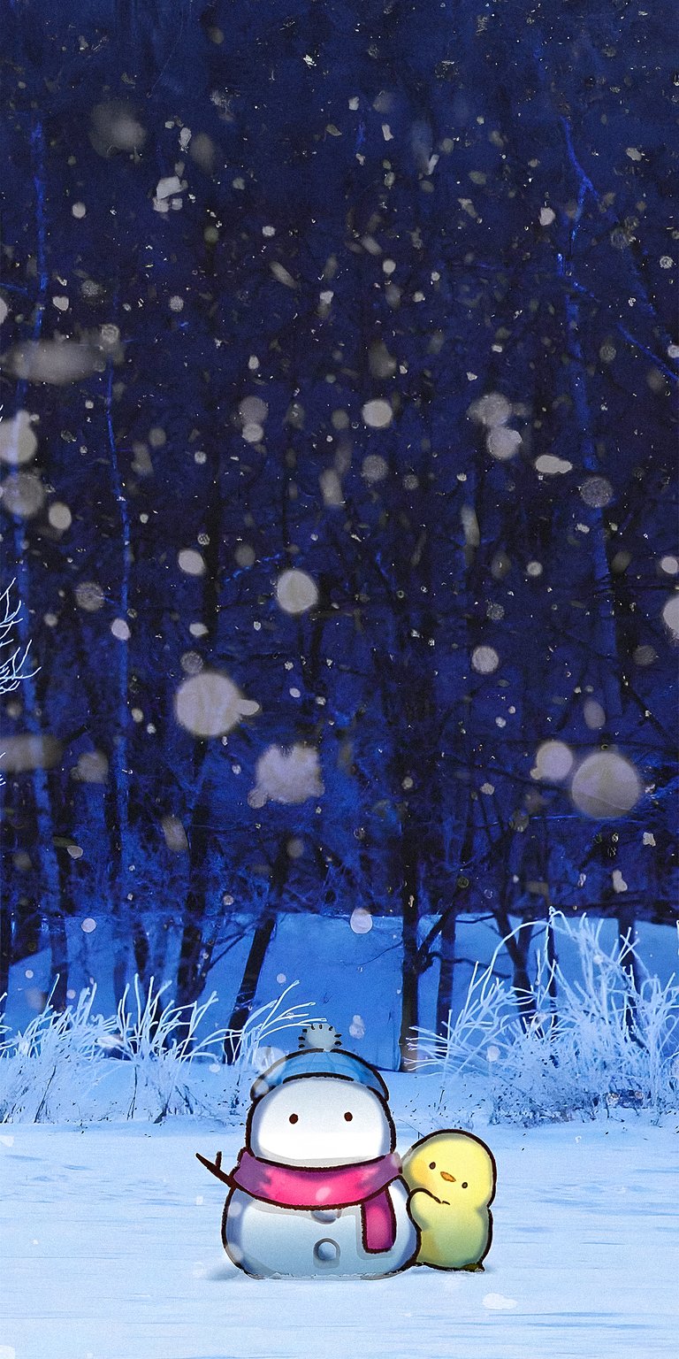 Cute snow man wallpaper 4k iPhone
