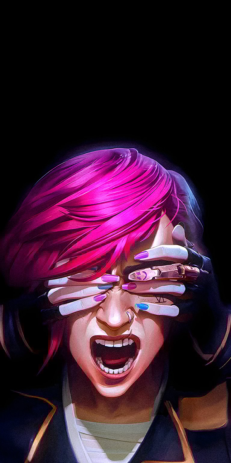 Vi and Jinx Arcane Season 2 4K iPhone Wallpaper