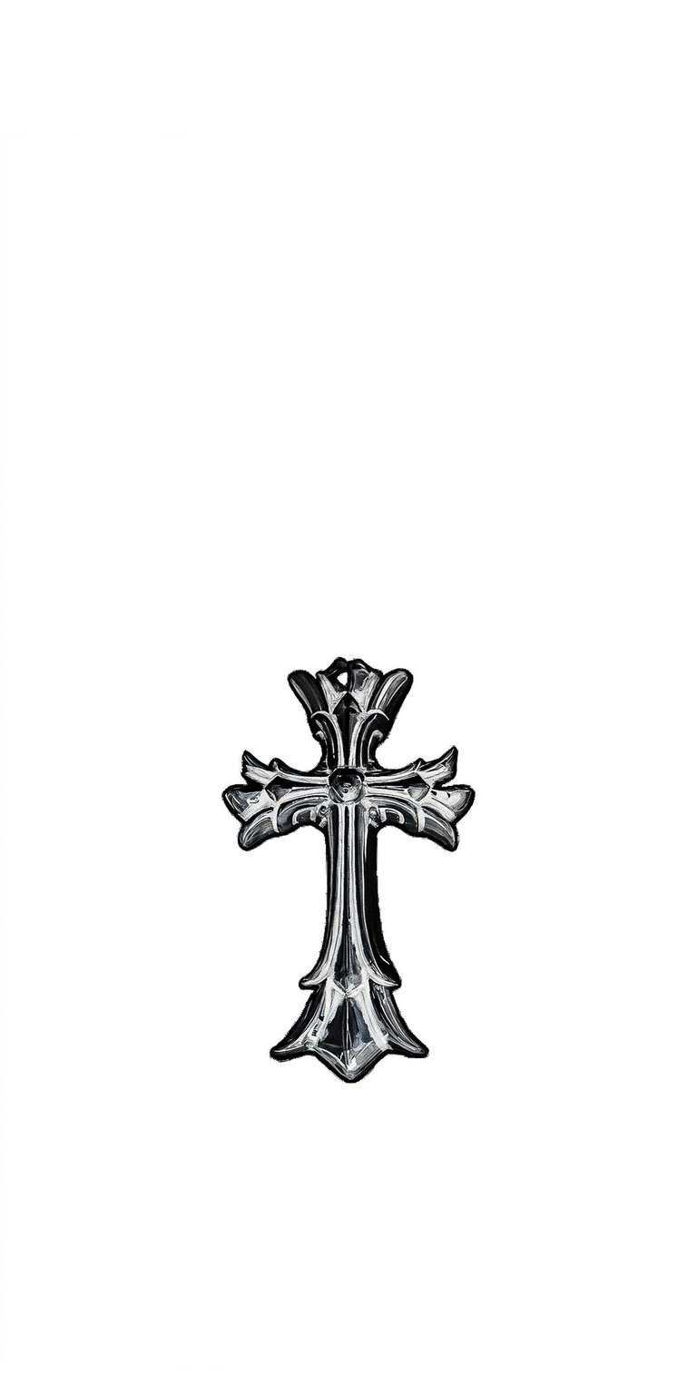 Chrome Hearts cross white background wallpaper iPhone