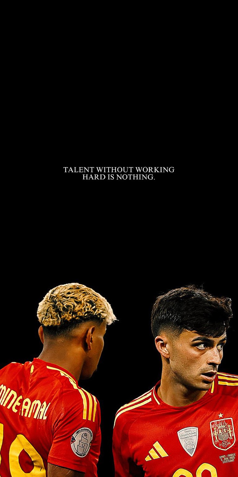 Pedri González & Lamine Yamal quote wallpaper 4k iPhone
