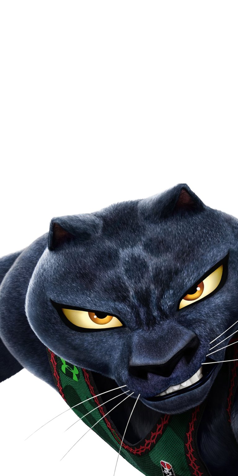 Get this GOAT Movie Jett wallpaper for your iPhone in stunning 4K resolution! The image captures Jett's piercing yellow eyes, sharp teeth, and the green and red pattern on his uniform, making it an epic wallpaper.