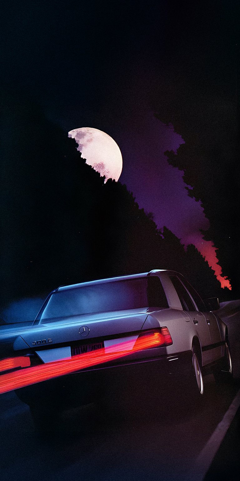 Mercedes Benz at night wallpaper iPhone HD