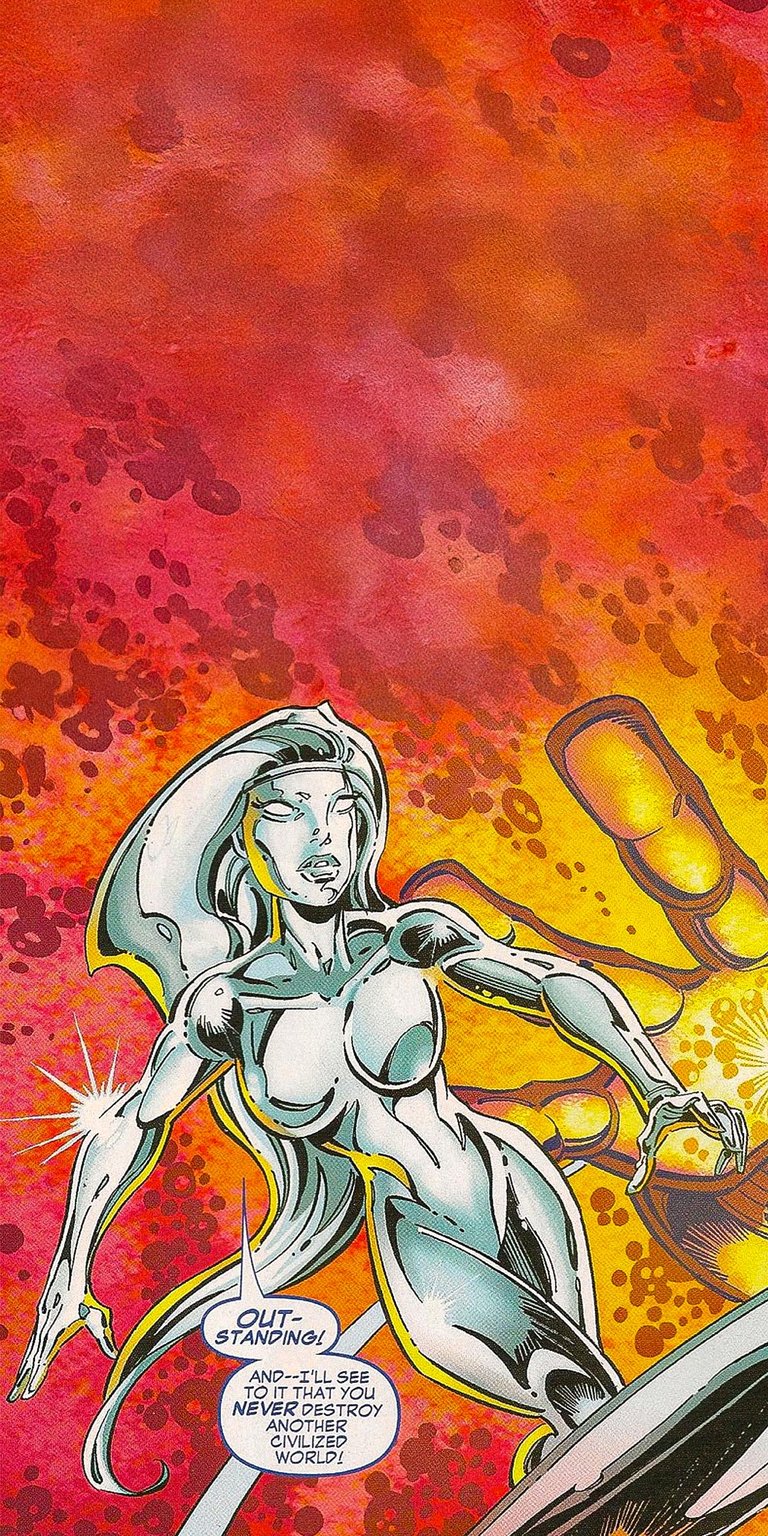 Silver Surfer Women Art iPhone Wallpaper 4k