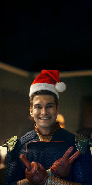Homelander christmas hat wallpaper