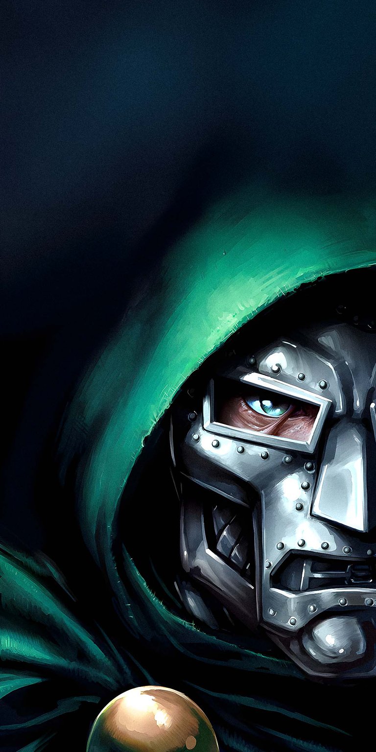 Doctor Doom Mask Art Wallpaper 4k