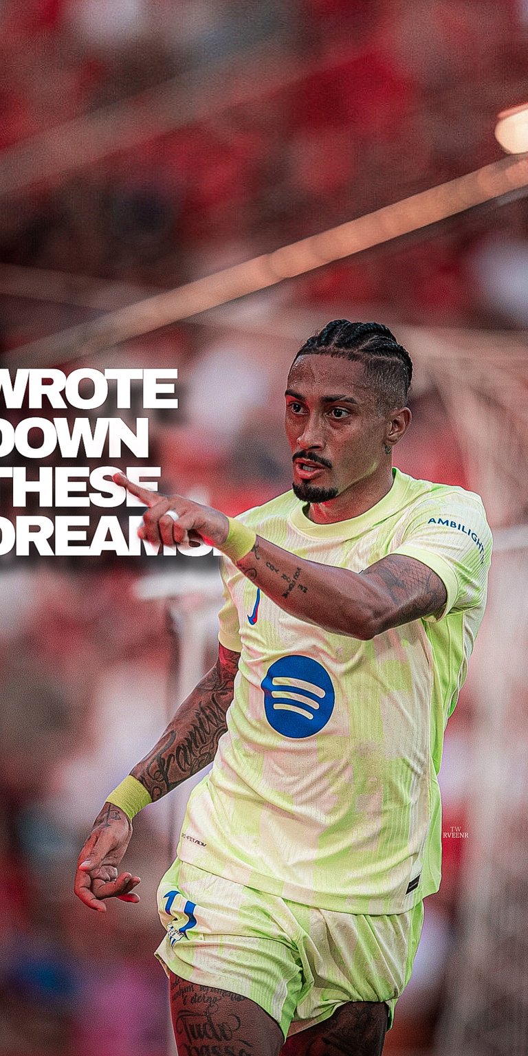 Raphinha quotes wallpaper for mobile 4K