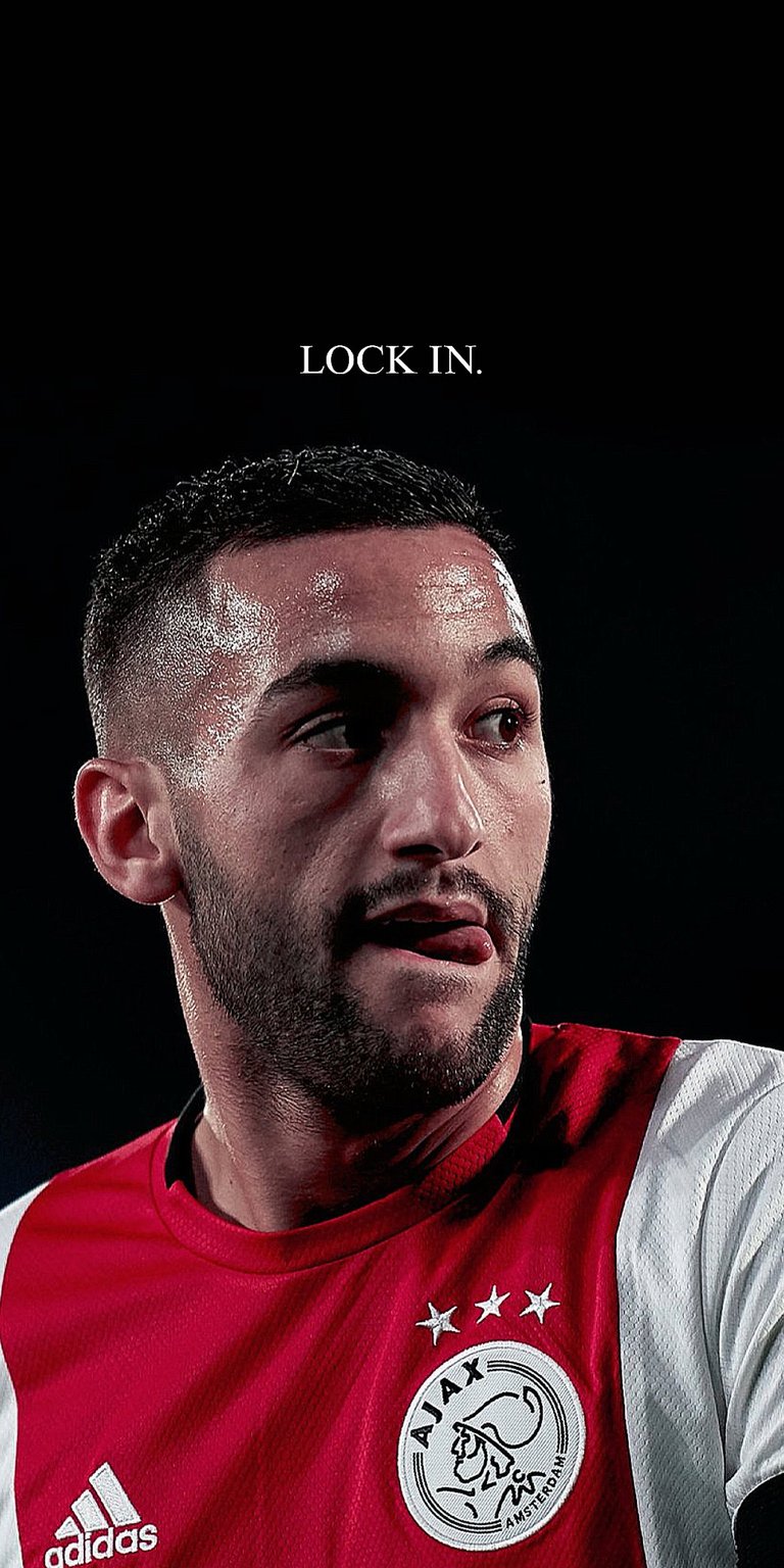 Hakim Ziyech lock in quote wallpaper 4k iPhone