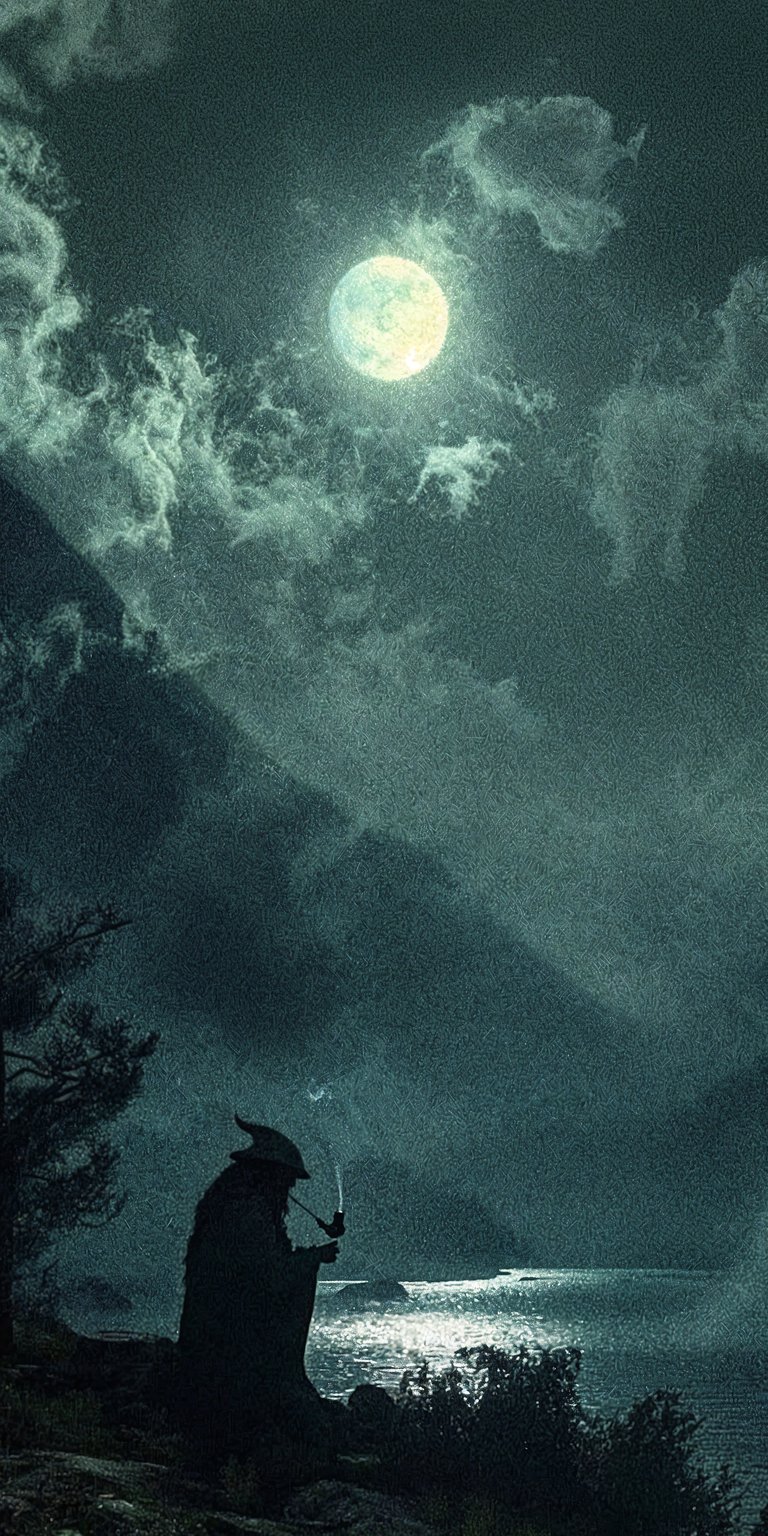 Moon light wizard iPhone wallpaper HD