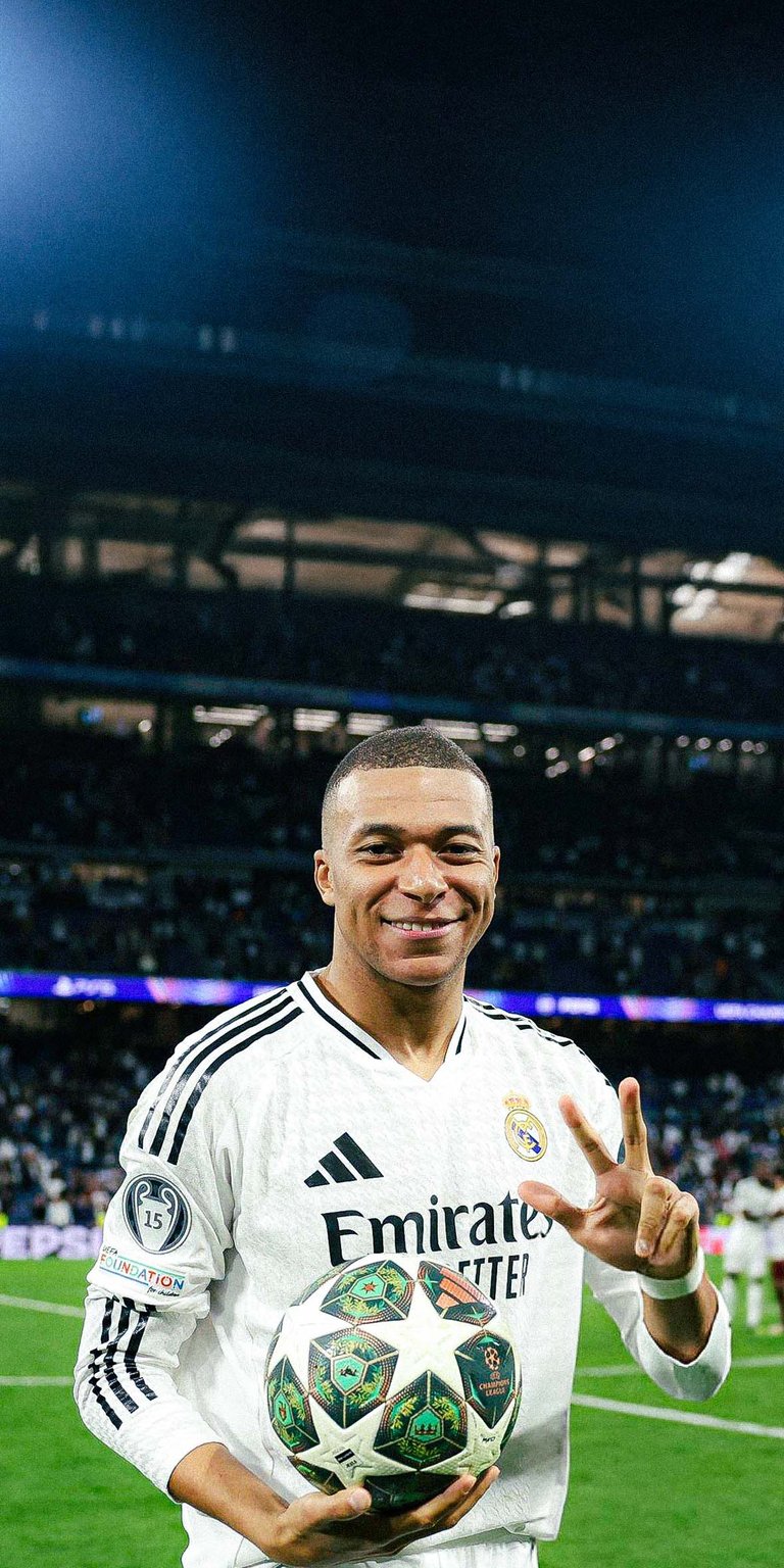 Kylian Mbappe happy pose wallpaper for iPhone HD