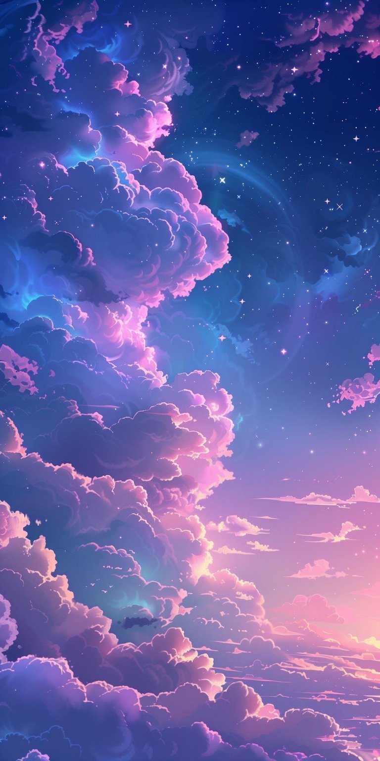 Relaxing purple cloud formation wallpaper