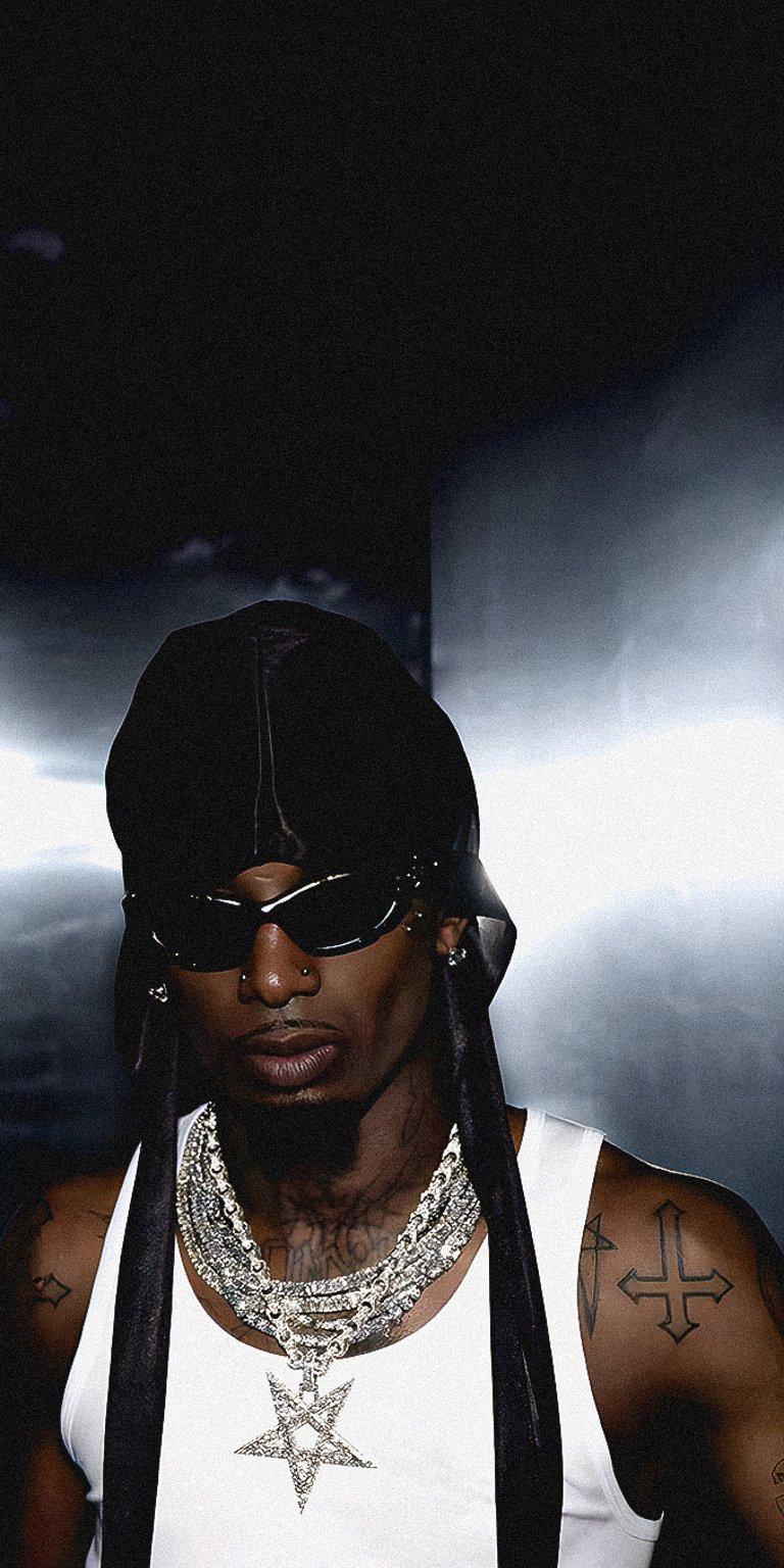 Playboi Carti portrait wearing white sleeveless top and a glasses wallpapers