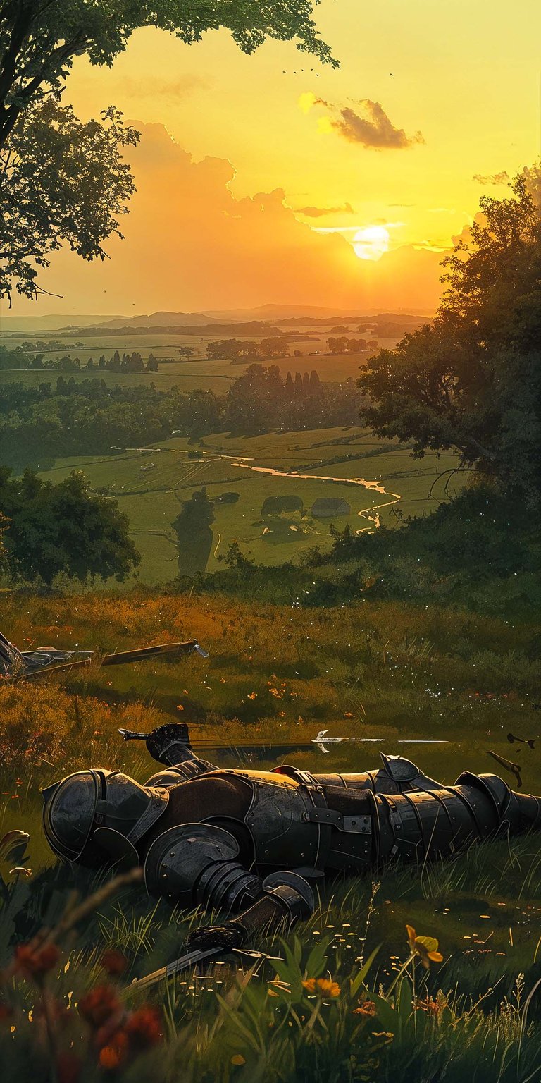 Knight resting iOS wallpaper HD