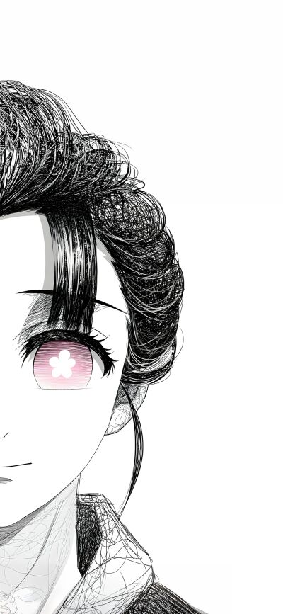 Get this awesome Tanjiro and Nezuko 4K wallpaper for your iPhone and share it with your significant other to create a matching wallpaper effect. This wallpaper features Tanjiro with piercing blue eyes and Nezuko with flower-shaped pink eyes.