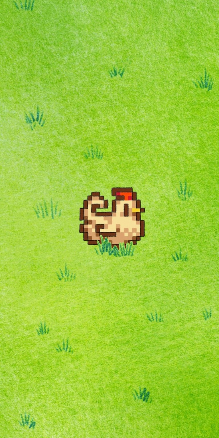 Chicken pixelated wallpaper iPhone