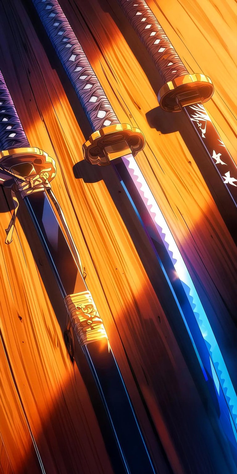 Demon Slayer swords iOS wallpaper 4K