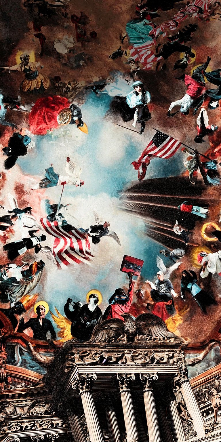 This ASAP Rocky wallpaper features a Renaissance-inspired collage aesthetic optimized for high-end mobile displays. Download this 4K wallpaper to enjoy intricate vintage textures and historical art motifs on your iPhone.