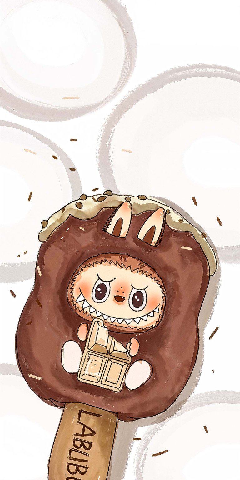 Labubu ice cream wallpaper HD iPhone
