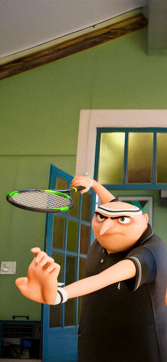 Gru tennis bat pose matching wallpaper iPhone