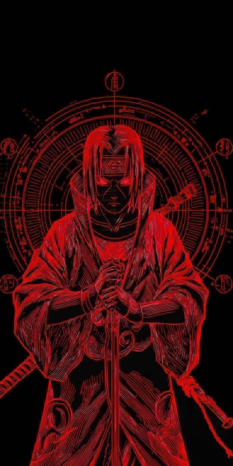 Itachi Uchiha iOS wallpaper 4K