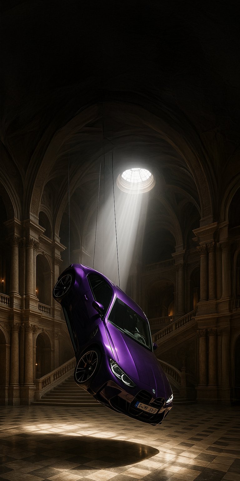 BMW M3 in museum wallpaper iPhone 4K