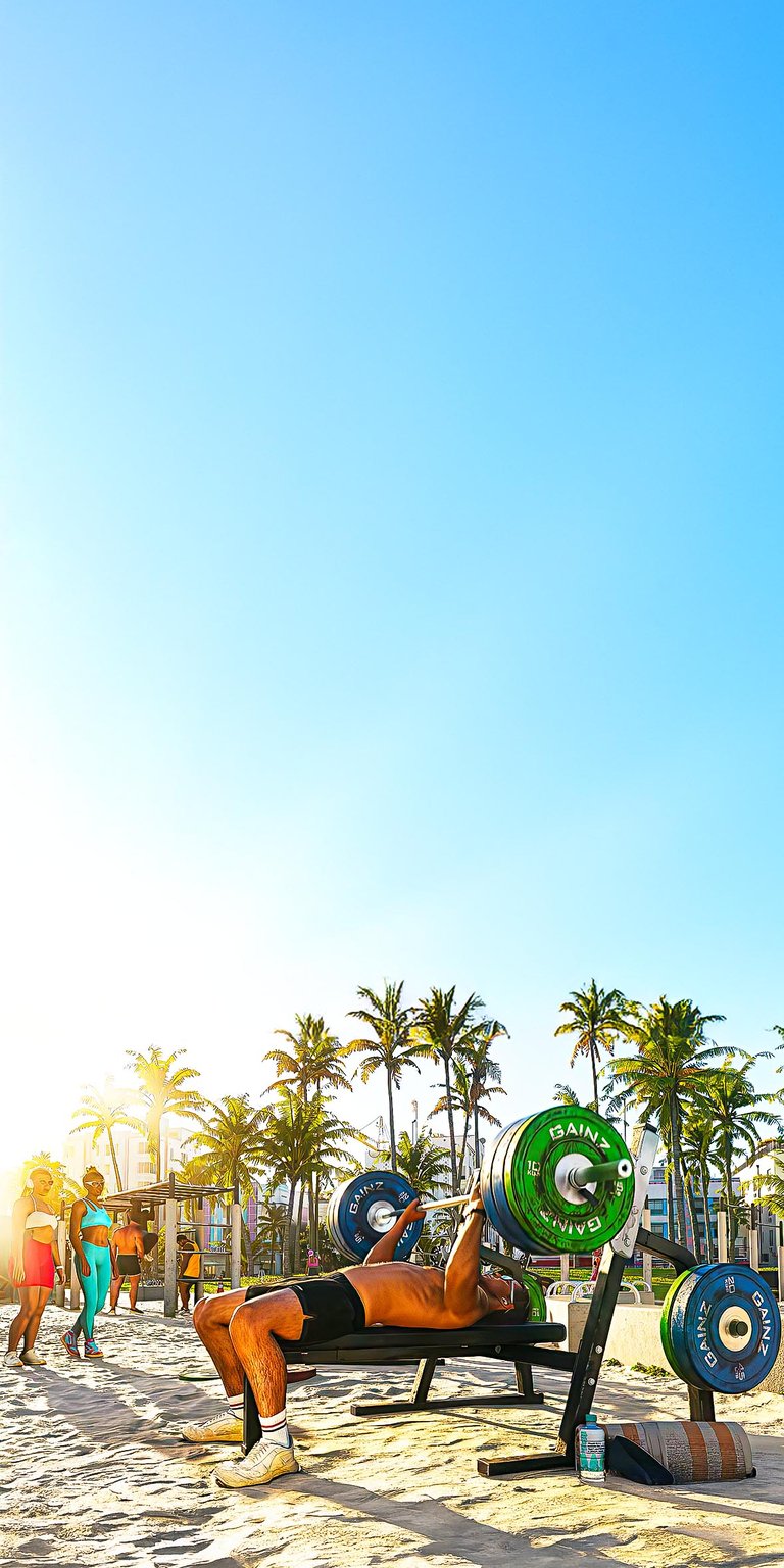 Grand Theft Auto 6 Beach Workout Wallpaper HD iPhone