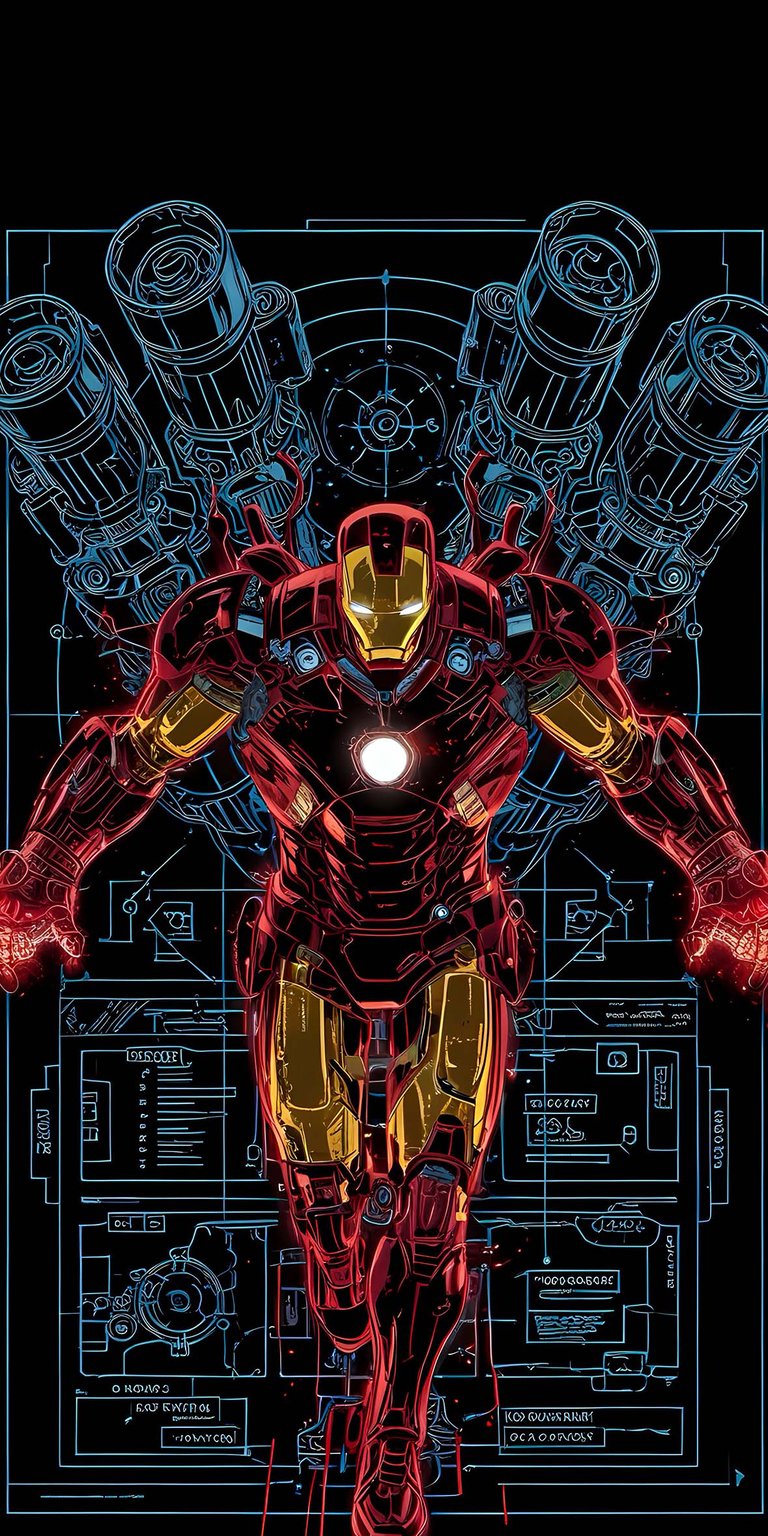 Ironman suit artistic wallpaper 4K mobile