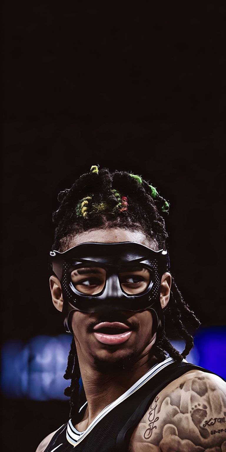 Ja Morant with mask cool wallpaper