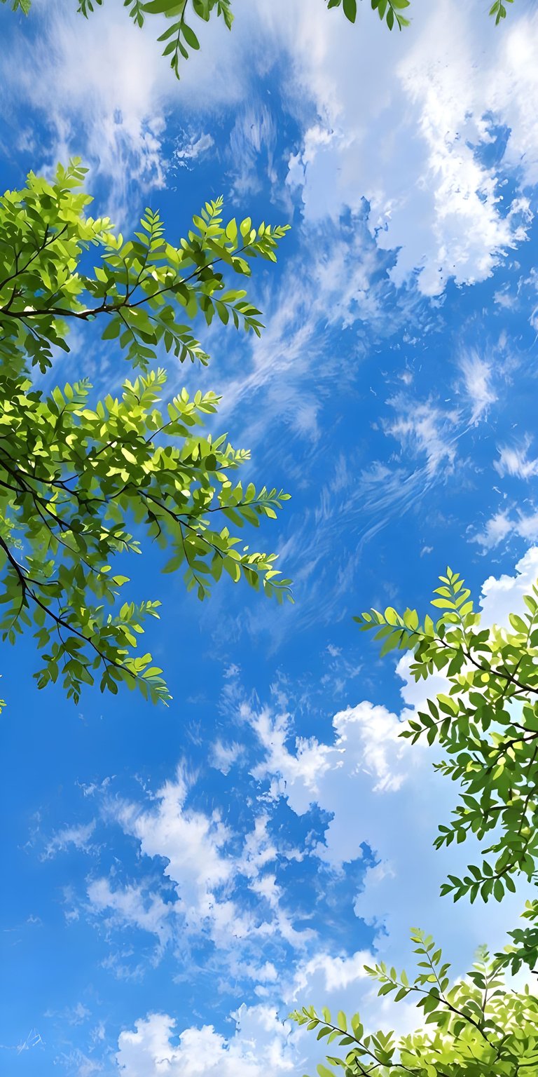 This green leaves blue sky 3D wallpaper captures the intricate details of foliage against a deep blue backdrop. Refresh your iPhone screen with this high-quality 3D wallpaper that feels like a window into nature.