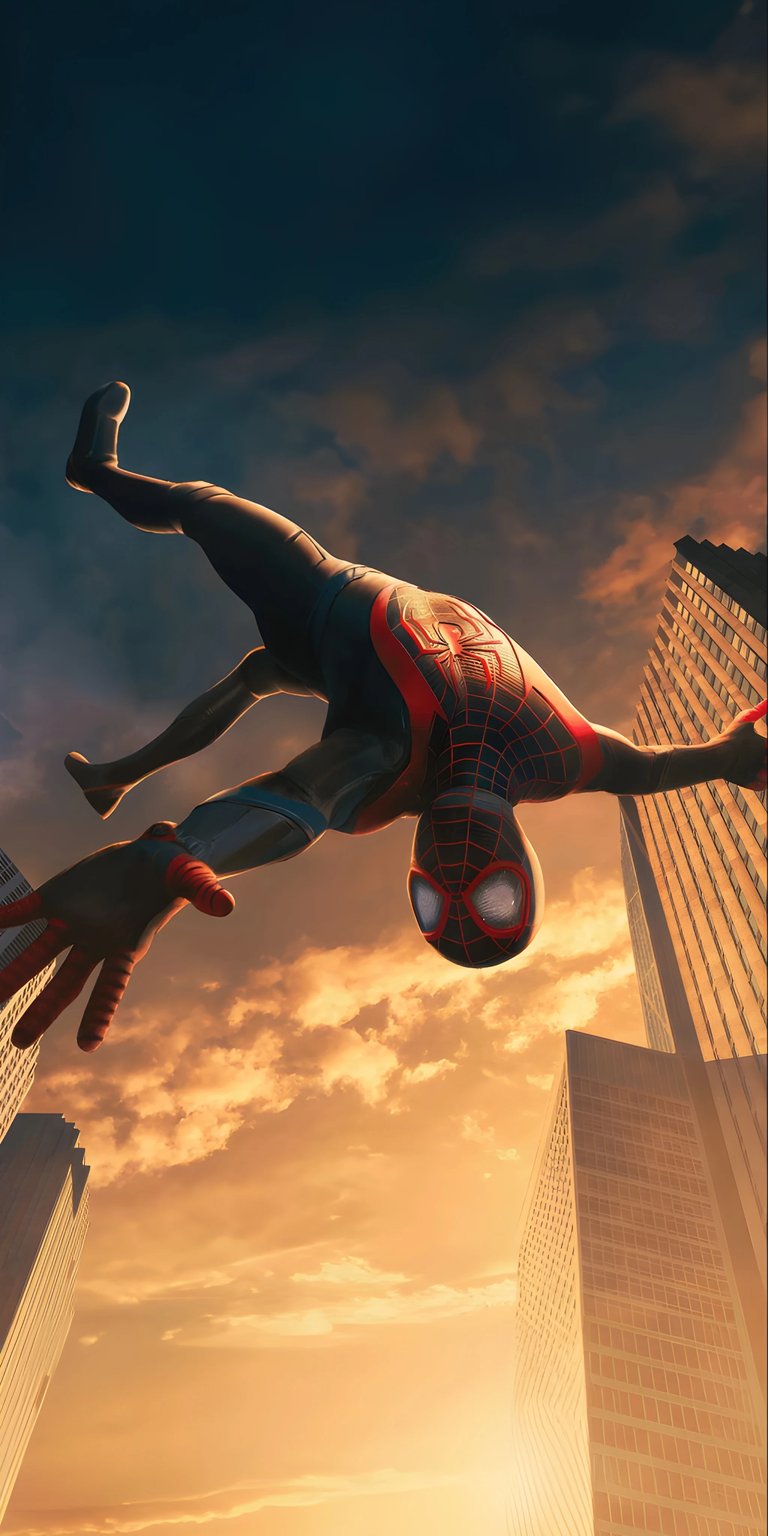 Experience the thrill of New York City with this dynamic 3D spatial wallpaper featuring Miles Morales in his iconic black and red suit. Capturing a gravity-defying "Leap of Faith" against a stunning golden sunset and towering skyscrapers, this wallpaper uses depth-sensing technology to bring the Spider-Verse to life on your screen. Perfect for Marvel fans looking for a cinematic, high-energy superhero aesthetic.