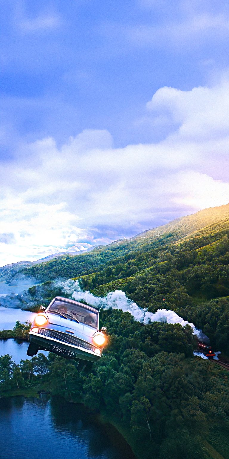 Harry Potter and the Goblet of Fire Flying Car Wallpaper