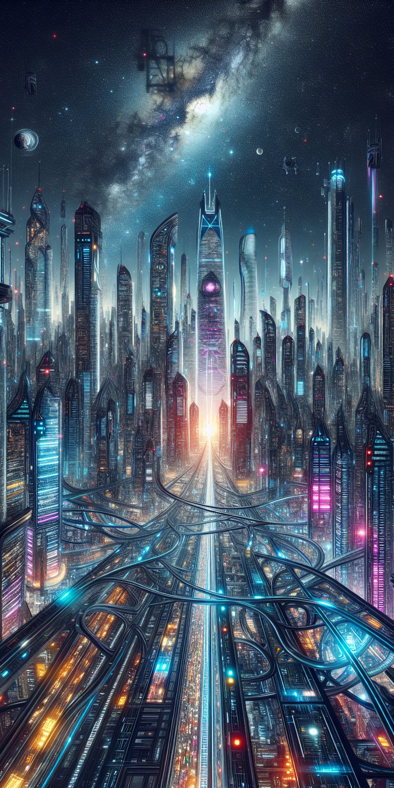 Futuristic design of a city wallpaper