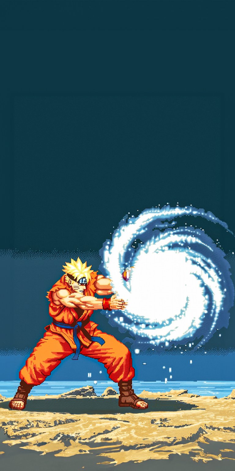 Naruto performing rasengran wallpaper