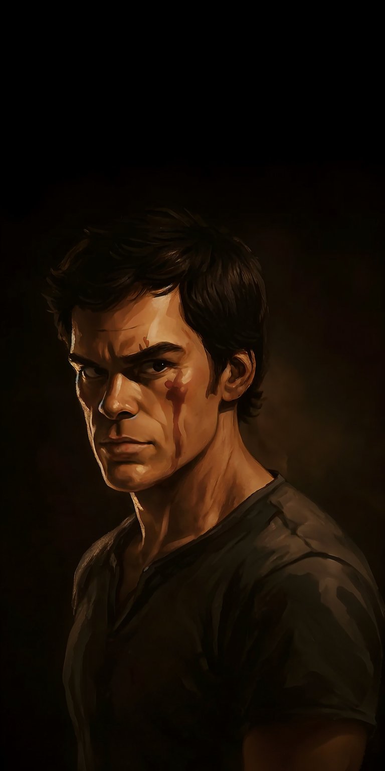 Dexter Morgan art iPhone wallpaper 4K