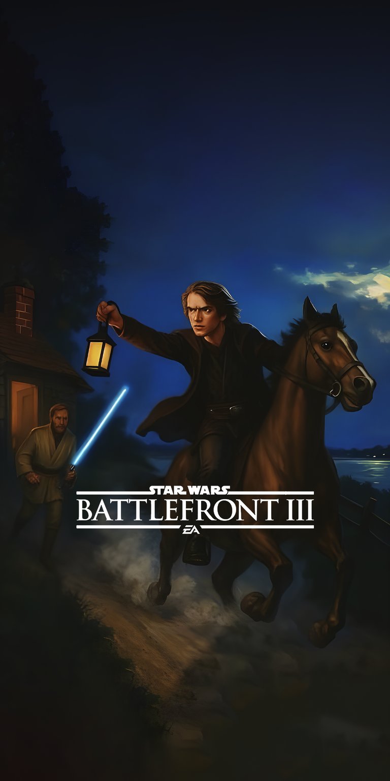 Anakin Skywalker riding a horse wallpaper 4k iPhone