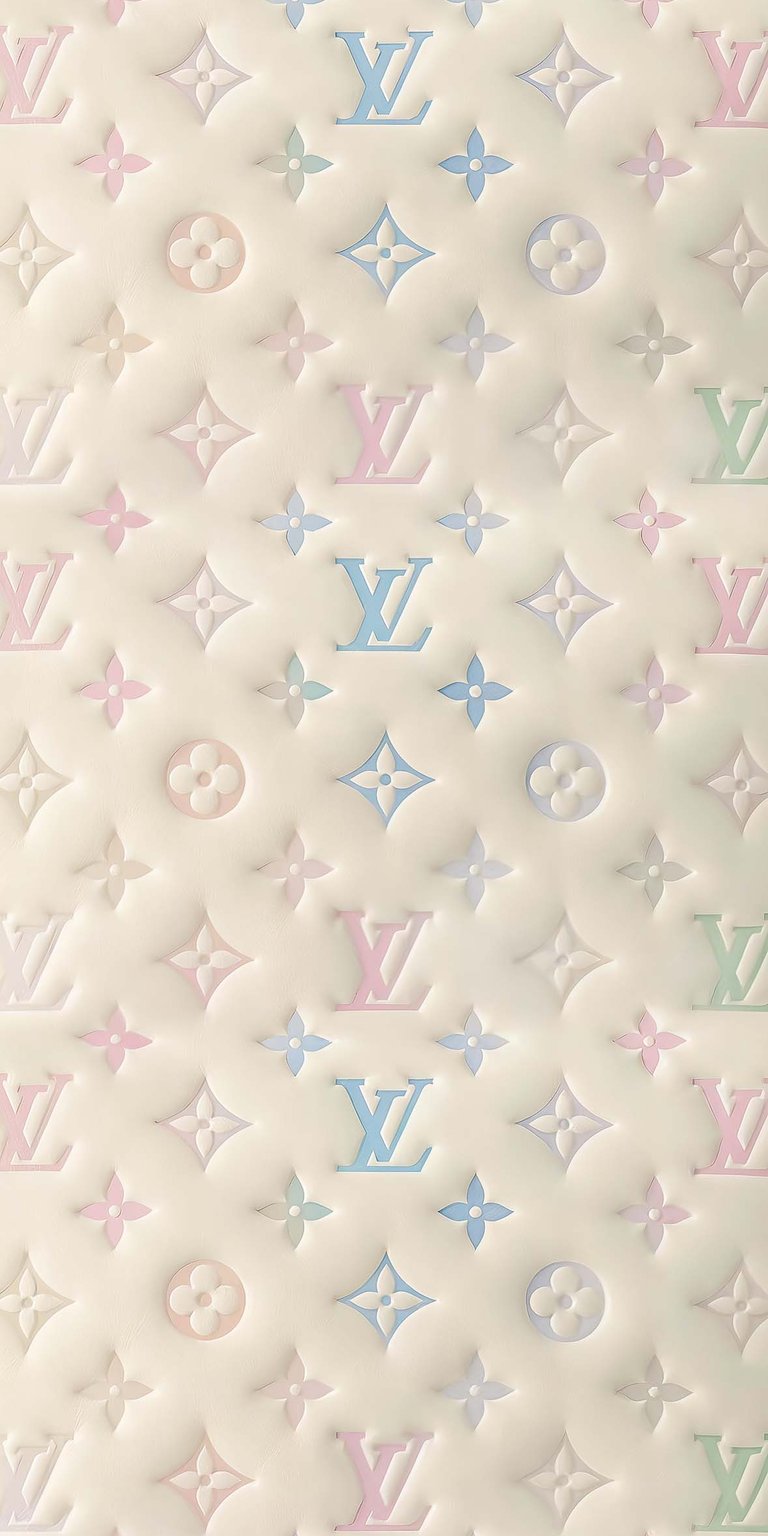 Louis Vuitton 3D white wallpaper 4K for mobile