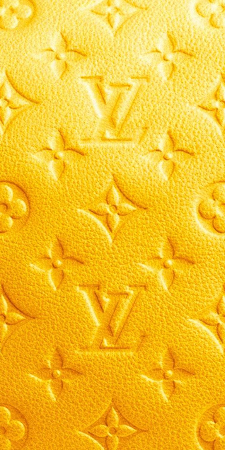 Louis Vuitton Yellow Leather Wallpaper