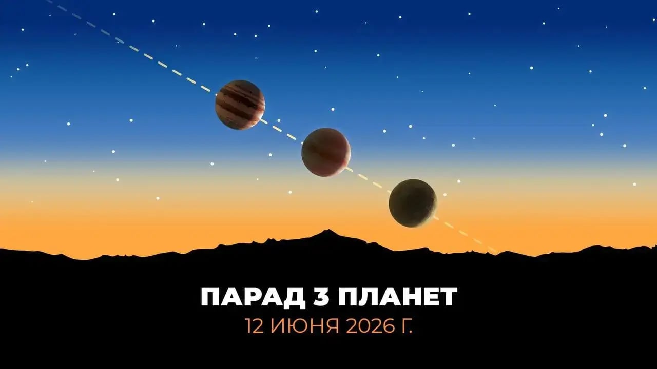 Парад планет в июне 2026: Венера, Юпитер, Меркурий и Луна выстроятся на вечернем небе