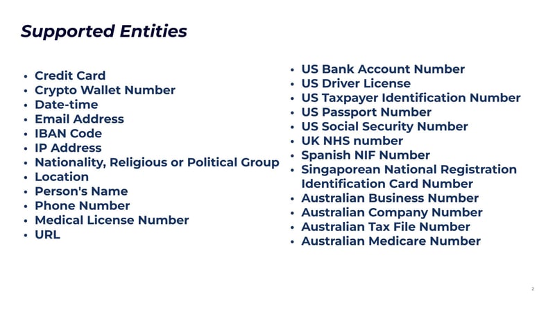 Overview diagram of PII detection solutions: Stream Processing App, ksqlDB UDFs/UDTFs, and Kafka Connect SMT