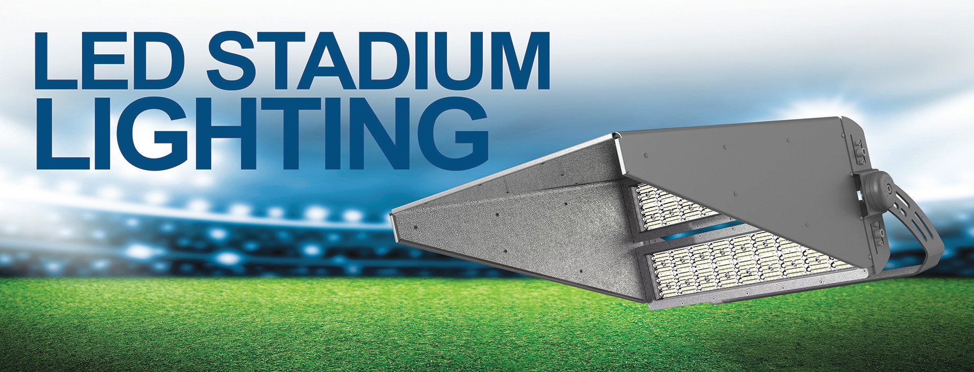 Soccer field and spotlight background in the stadium