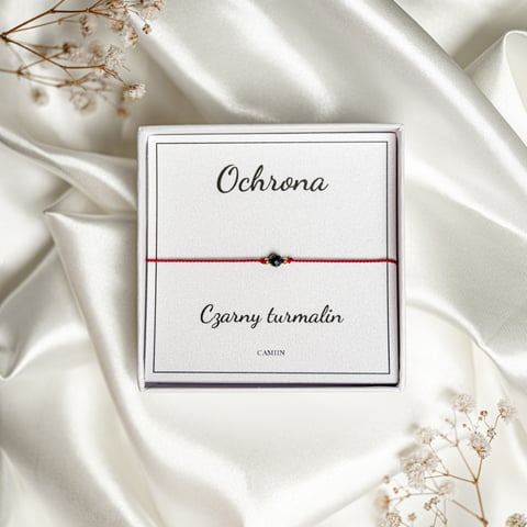 Bransoletka Ochrona | Turmalin czarny