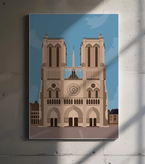 Paryż – Notre Dame - plakat architektoniczny