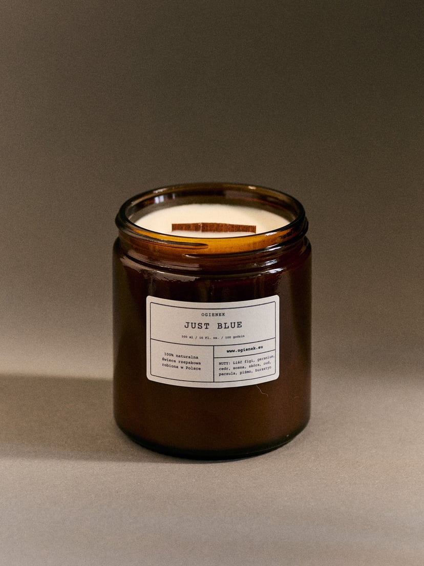 Just Blue – świeca rzepakowa 500 ml