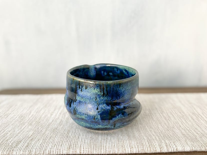Miseczka do matchy granatowo zielona - ZEN
