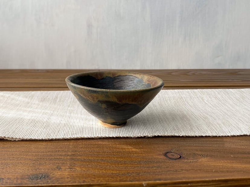 Miseczka czarno-brązowa - ręcznie wykonana miseczka ceramiczna