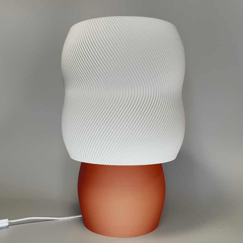 Lampka Brio Grande Terakota Biały
