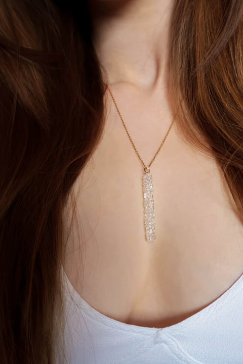 Duży wisior „Crystal” ze szklanymi kroplami