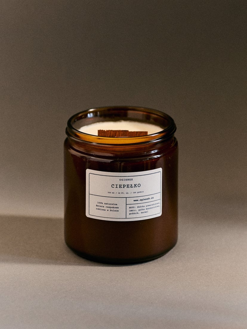 Ciepełko – świeca rzepakowa 500 ml
